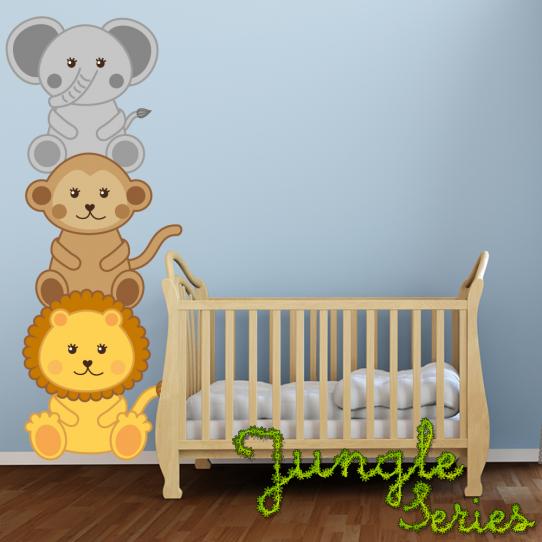 Autocollant Stickers muraux enfant animaux