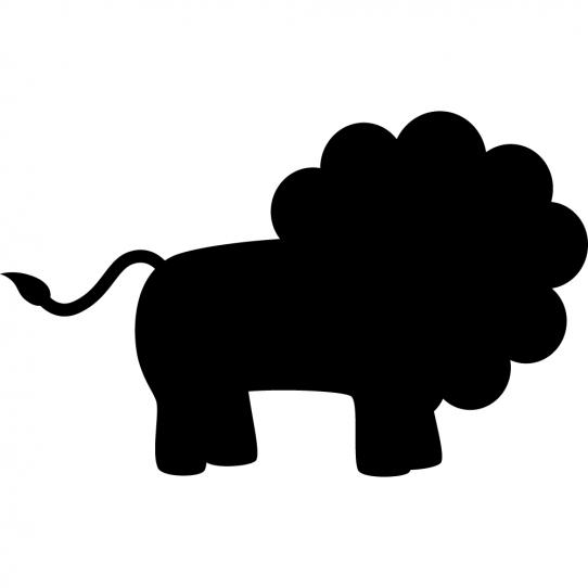 Stickers ardoise lion