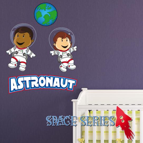 Autocollant Stickers mural enfant astronautes