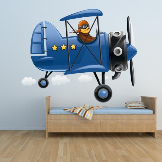 Autocollant Stickers enfant aviateur