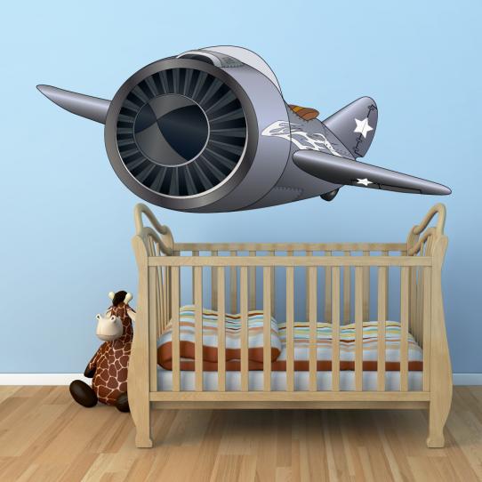 Autocollant Stickers enfant avion tornade