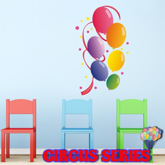 Autocollant Stickers mural enfant kit 6 ballons