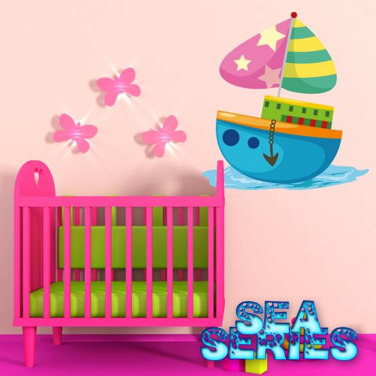 Autocollant Stickers muraux enfant bateau