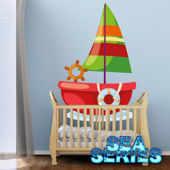 Autocollant Stickers enfant bateau