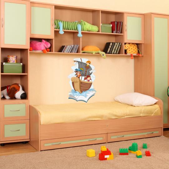 Autocollant Stickers enfant bateau pirate