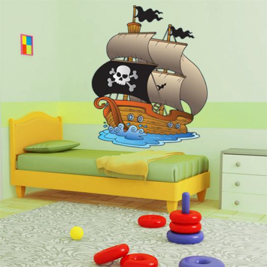 Stickers bateau pirate