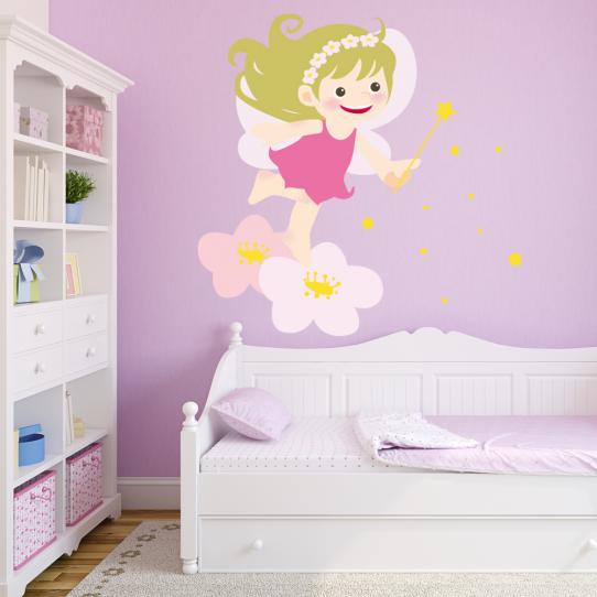 Autocollant Stickers mural enfant bebe fee 