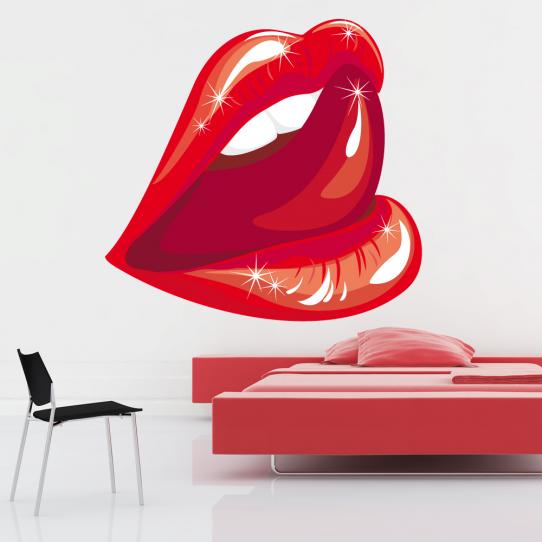 Autocollant Stickers ado bouche pulpeuse