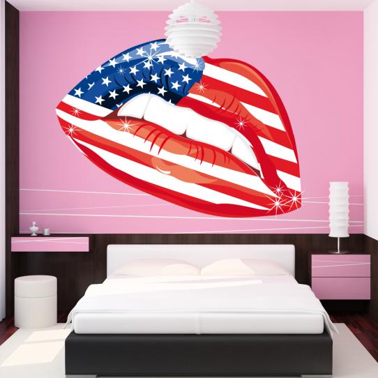 Autocollant Stickers ado bouche usa