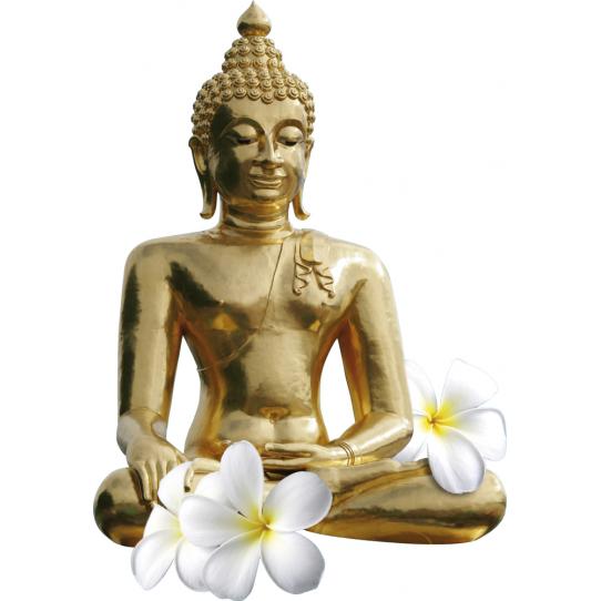 Stickers bouddha fleurs
