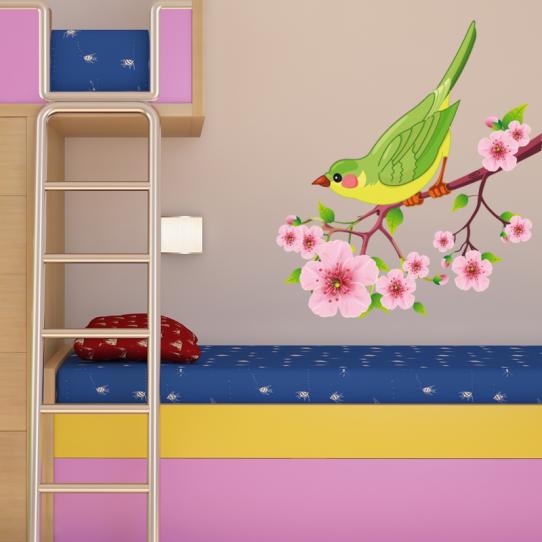 Autocollant Stickers branche oiseau