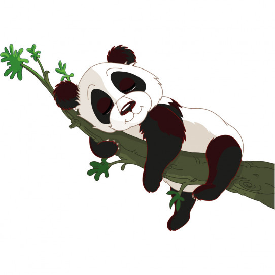Stickers branche panda