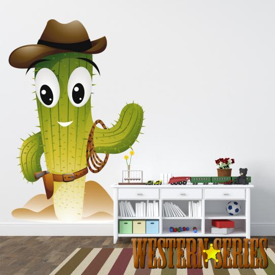 Autocollant Stickers mural enfant cactus