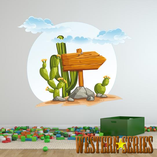 Autocollant Stickers mural enfant cactus