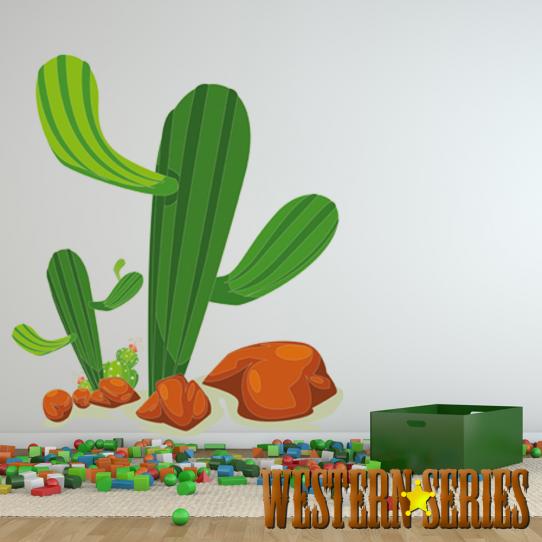 Autocollant Stickers mural enfant cactus