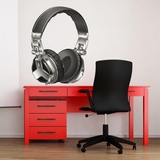 Autocollant Stickers ado casque audio 