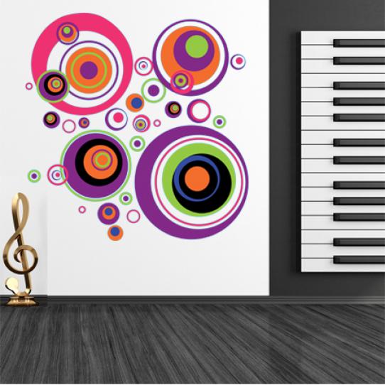 Stickers cercle multicolore