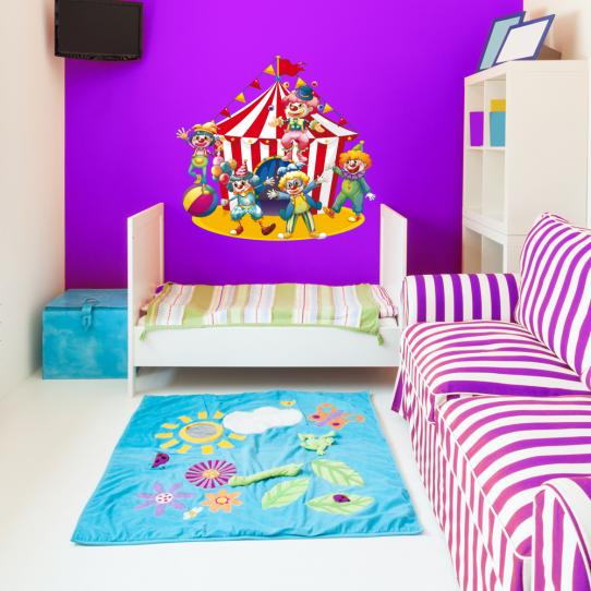 Stickers chapiteau et clowns