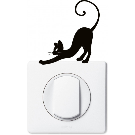 Stickers chat pour prise et interrupteur