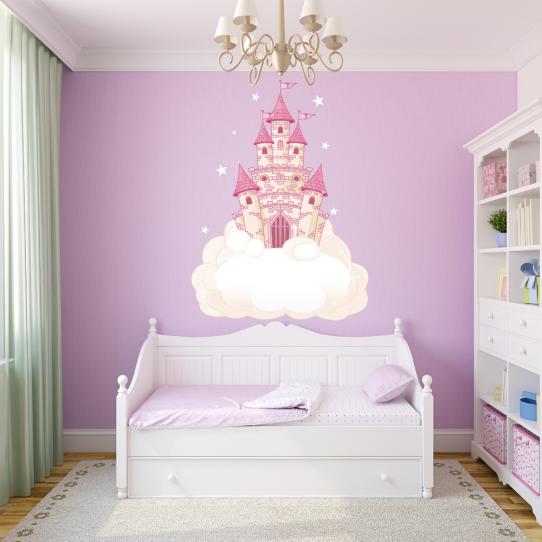 Autocollant Stickers muraux enfant chateau etoile