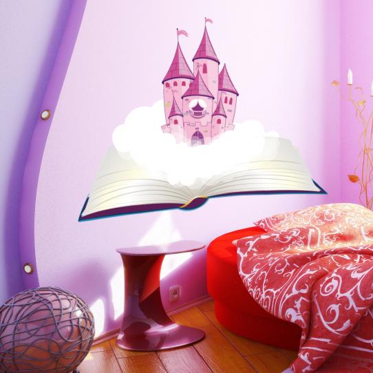 Autocollant Stickers enfant chateau nuage