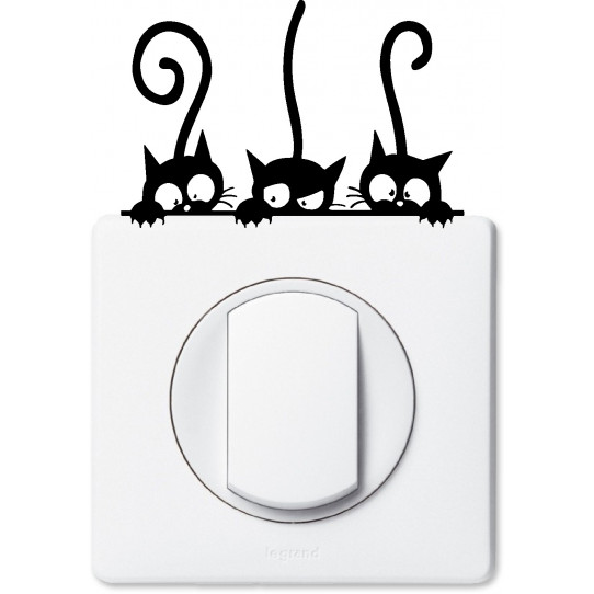 Stickers chats pour prise et interrupteur