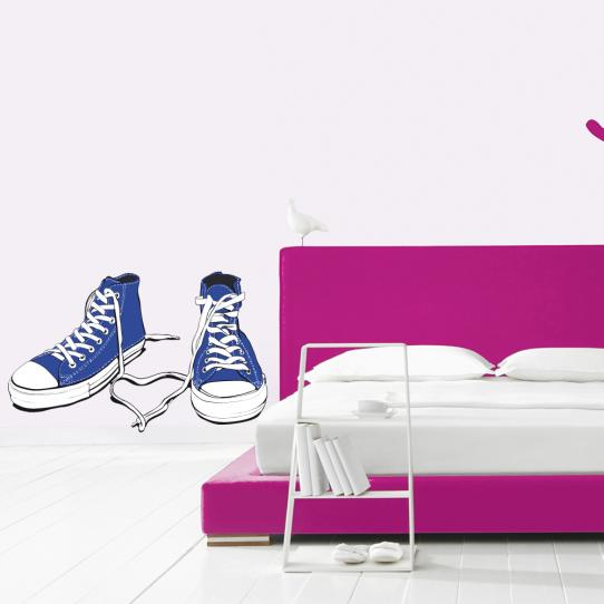 Autocollant Stickers ado chaussure bleue
