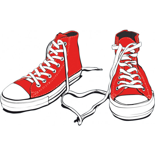 Autocollant Stickers ado chaussure rouge