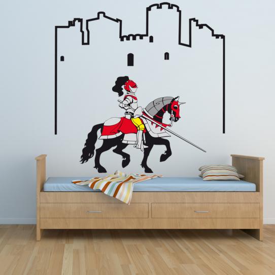 Autocollant Stickers mural enfant chevalier