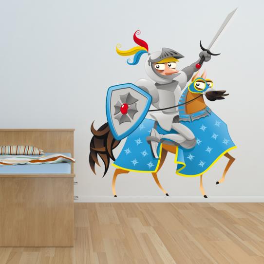 Autocollant Stickers mural enfant chevalier