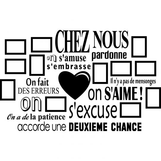 Sticker mural Chez Nous On S'aime ... en photos