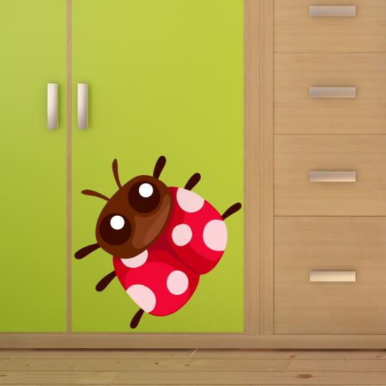 Autocollant Stickers enfant coccinelle