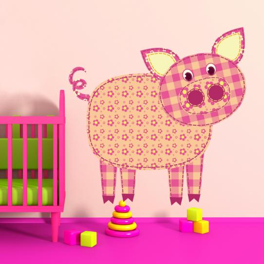 Autocollant Stickers enfant cochon
