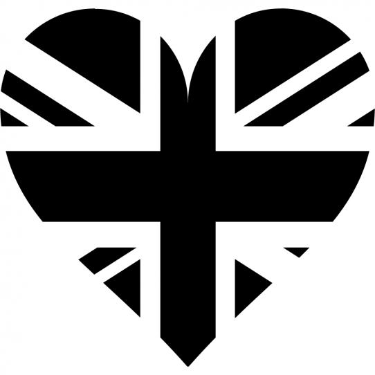 Stickers coeur anglais