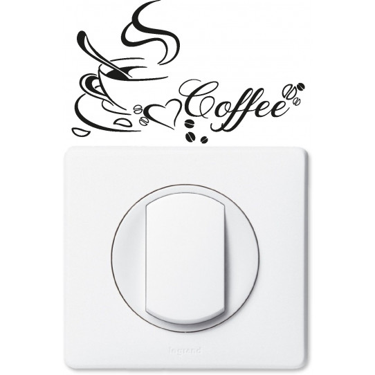 Stickers coffee pour prise et interrupteur