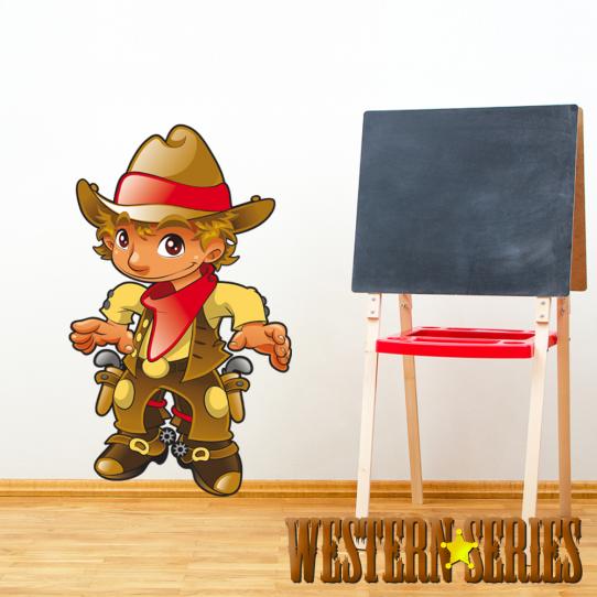 Autocollant Stickers mural enfant cowboy