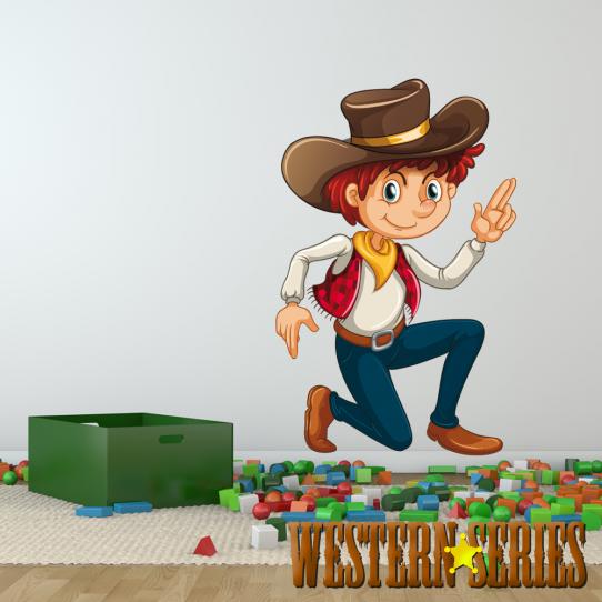 Autocollant Stickers mural enfant cowboy