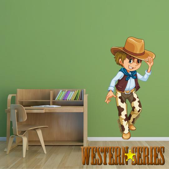 Autocollant Stickers muraux enfant cowboy