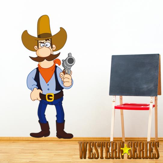 Autocollant Stickers mural enfant cowboy