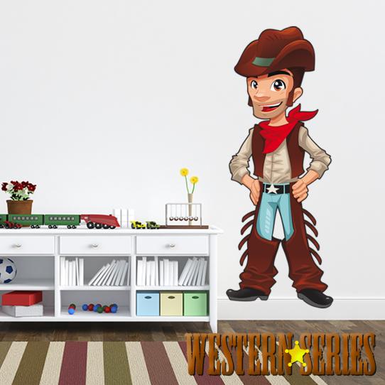 Autocollant Stickers mural enfant cowboy