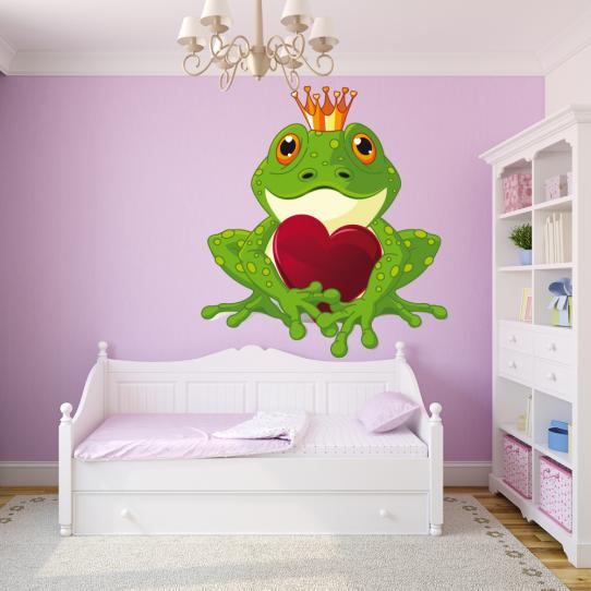 Autocollant Stickers enfant crapaud amoureux