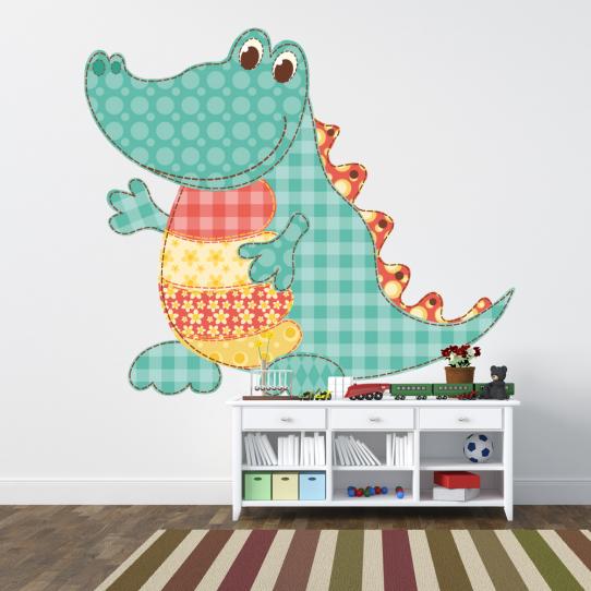 Autocollant Stickers mural enfant crocodile