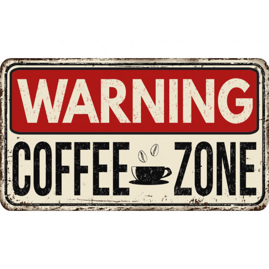 Stickers cuisine Warning Coffee Zone