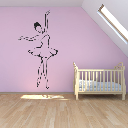 Sticker Danseuse ballerine violet