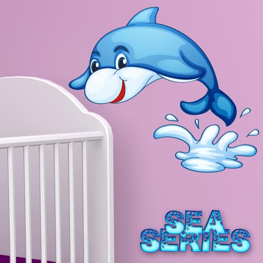 Autocollant Stickers enfant dauphin