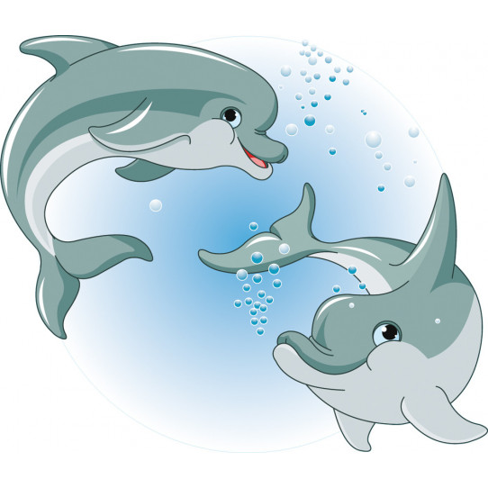 Autocollant Stickers enfant dauphins
