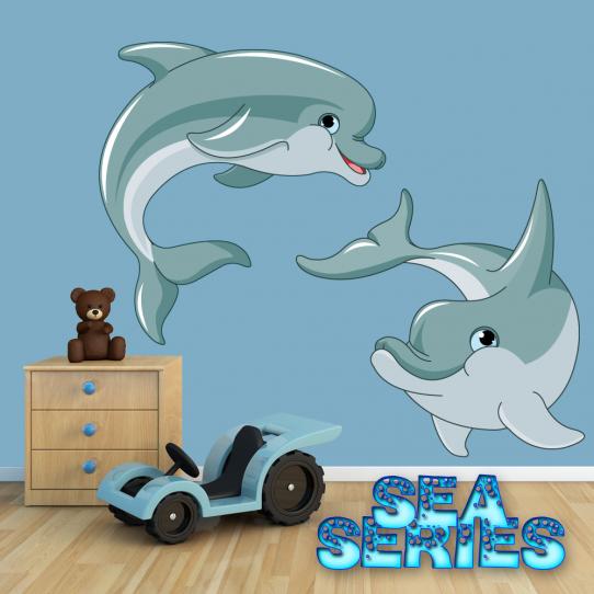 Autocollant Stickers dauphins