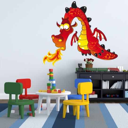 Autocollant Stickers mural enfant dragon