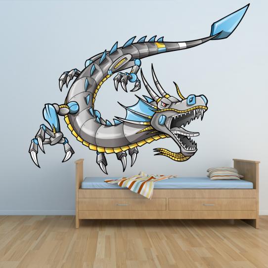 Autocollant Stickers mural enfant dragon