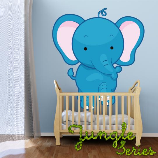 Autocollant Stickers mural enfant elephanteau